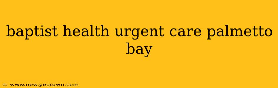 baptist health urgent care palmetto bay