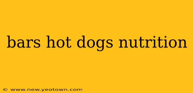 bars hot dogs nutrition