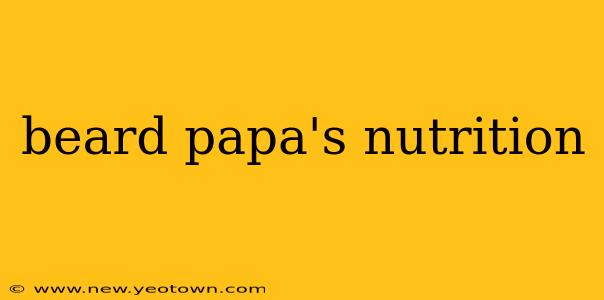 beard papa's nutrition