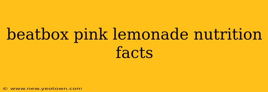 beatbox pink lemonade nutrition facts