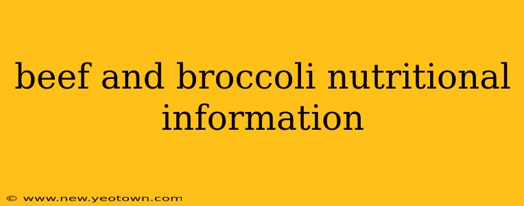 beef and broccoli nutritional information