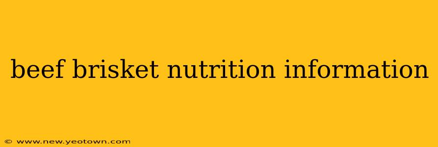 beef brisket nutrition information