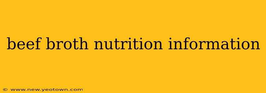 beef broth nutrition information