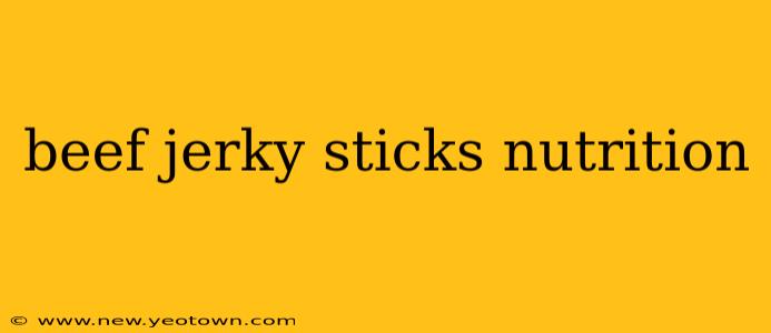 beef jerky sticks nutrition