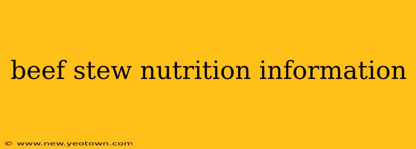 beef stew nutrition information