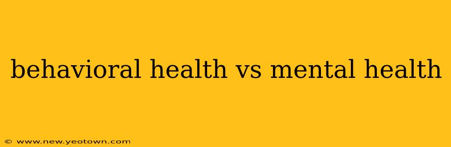 behavioral health vs mental health