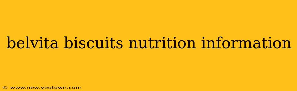 belvita biscuits nutrition information