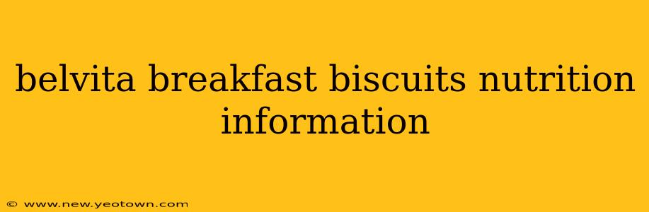 belvita breakfast biscuits nutrition information