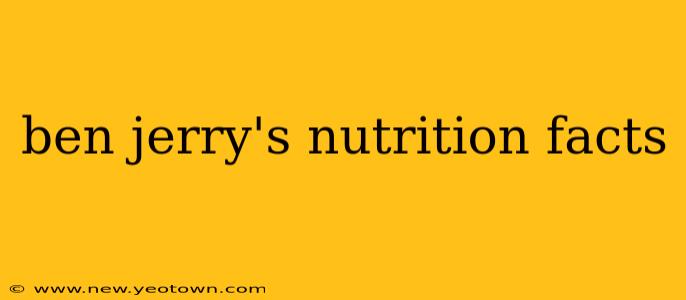 ben jerry's nutrition facts