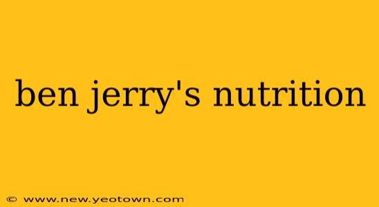 ben jerry's nutrition