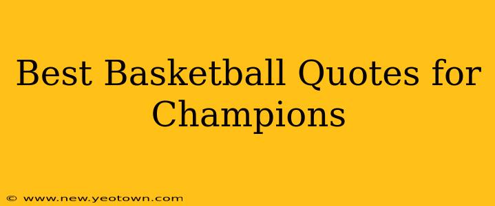 Best Basketball Quotes for Champions