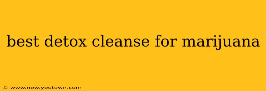 best detox cleanse for marijuana