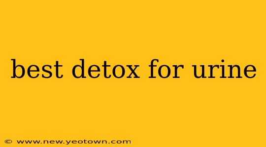 best detox for urine