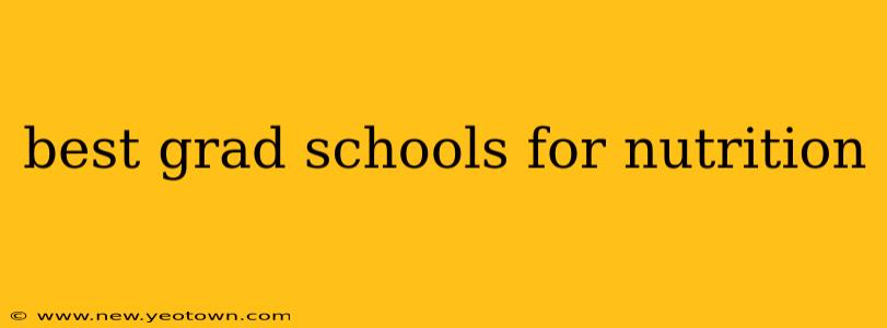best grad schools for nutrition