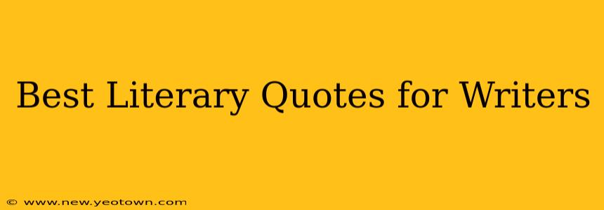 Best Literary Quotes for Writers
