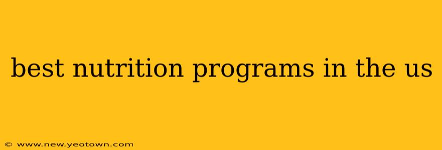 best nutrition programs in the us