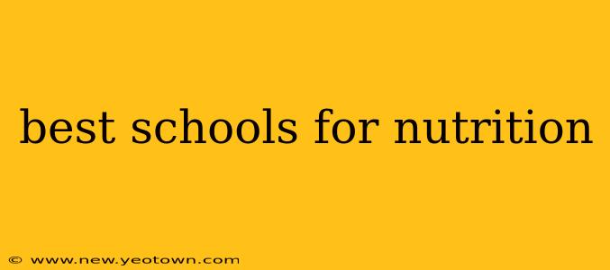 best schools for nutrition