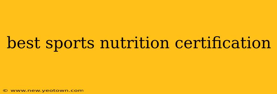 best sports nutrition certification