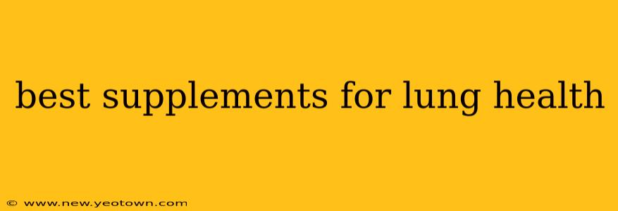 best supplements for lung health