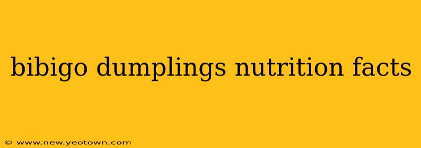 bibigo dumplings nutrition facts
