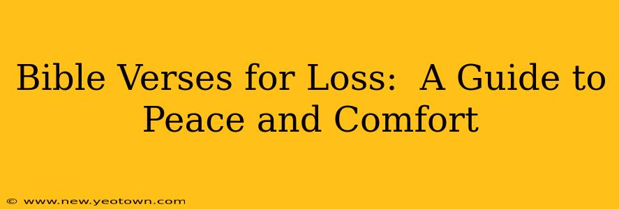 Bible Verses for Loss:  A Guide to Peace and Comfort