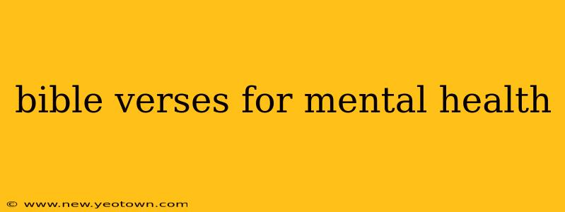 bible verses for mental health