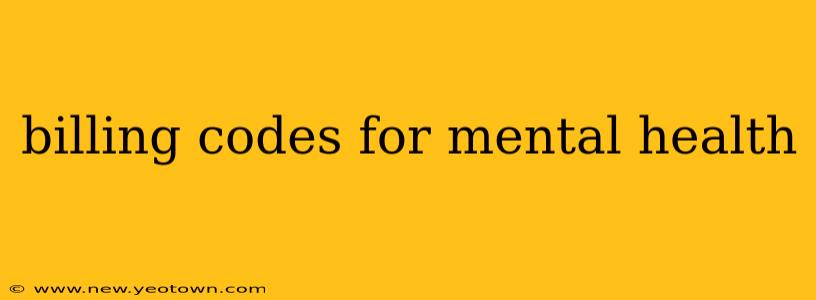 billing codes for mental health