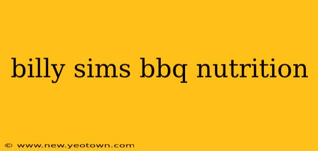 billy sims bbq nutrition