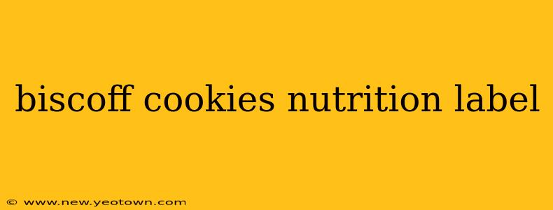 biscoff cookies nutrition label