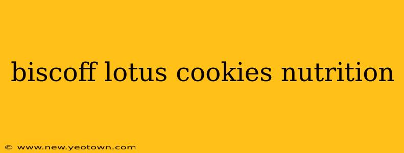 biscoff lotus cookies nutrition