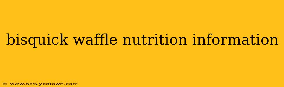 bisquick waffle nutrition information