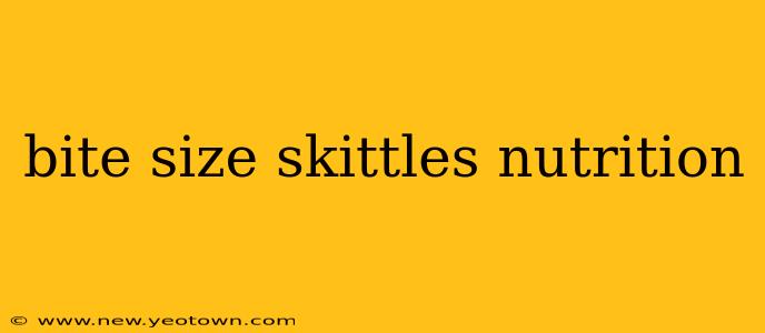 bite size skittles nutrition