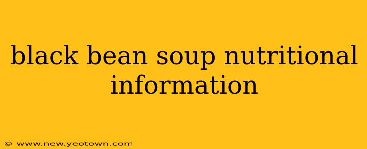 black bean soup nutritional information