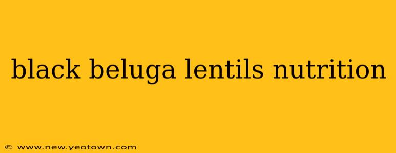 black beluga lentils nutrition