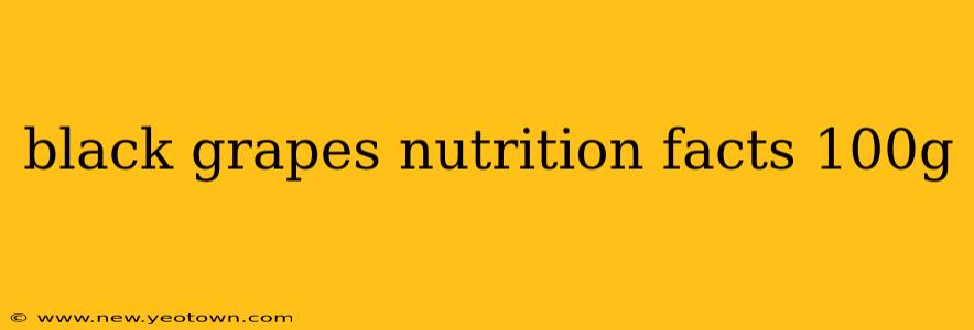 black grapes nutrition facts 100g