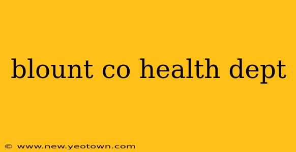 blount co health dept