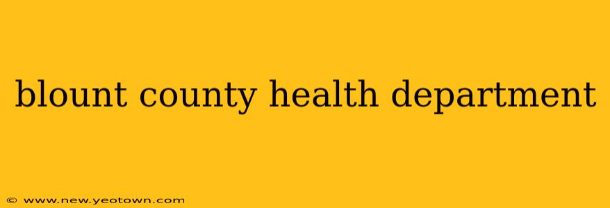 blount county health department
