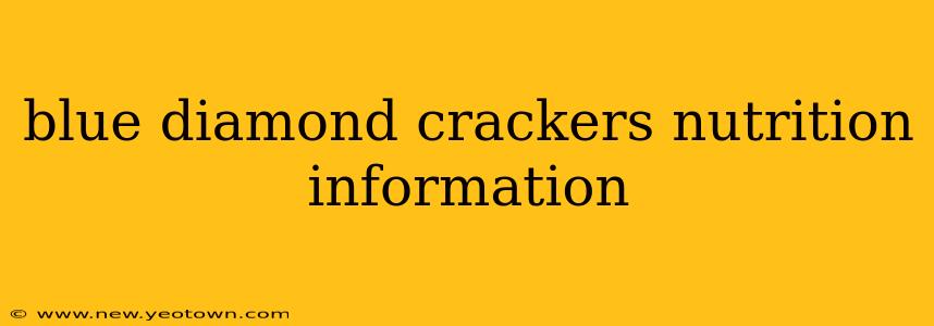 blue diamond crackers nutrition information