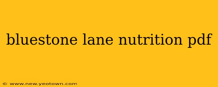 bluestone lane nutrition pdf