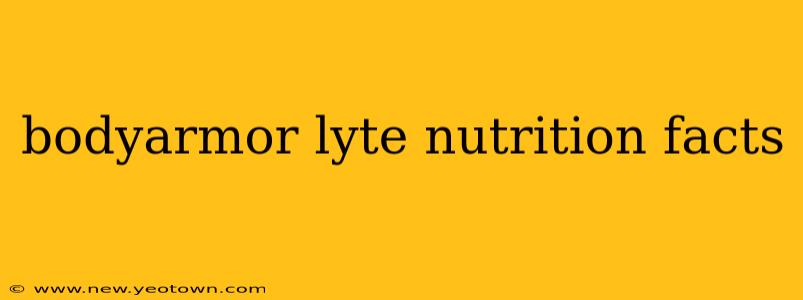 bodyarmor lyte nutrition facts