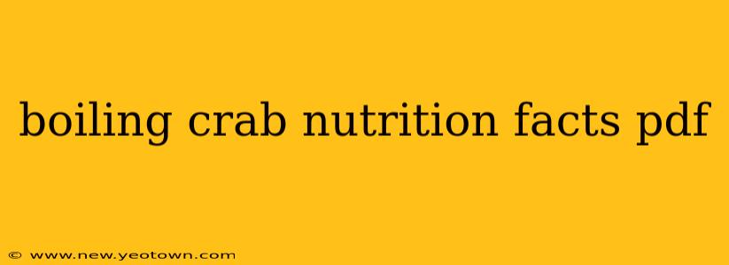 boiling crab nutrition facts pdf