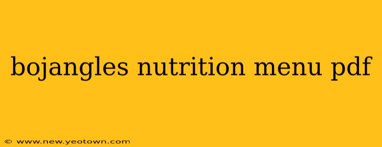 bojangles nutrition menu pdf