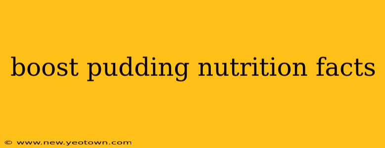 boost pudding nutrition facts