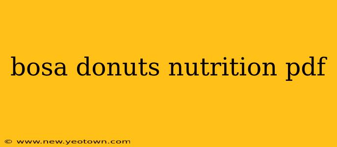 bosa donuts nutrition pdf