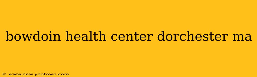 bowdoin health center dorchester ma