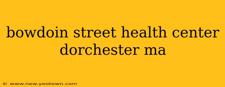 bowdoin street health center dorchester ma