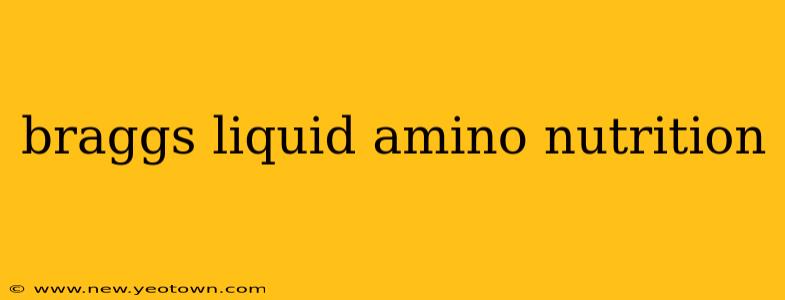braggs liquid amino nutrition
