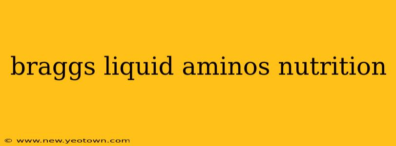 braggs liquid aminos nutrition