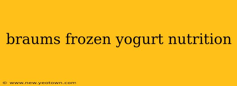 braums frozen yogurt nutrition