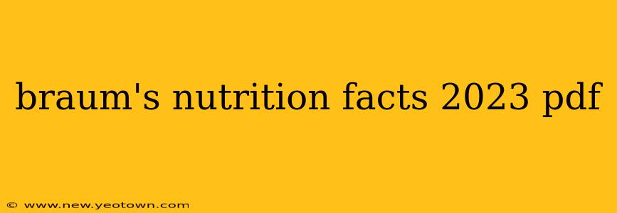 braum's nutrition facts 2023 pdf